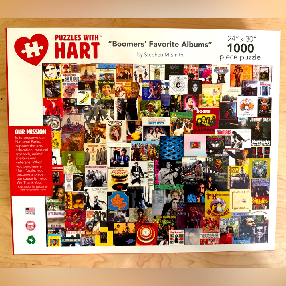 Puzzles with Hart. “Boomers’ Favorite Albums”